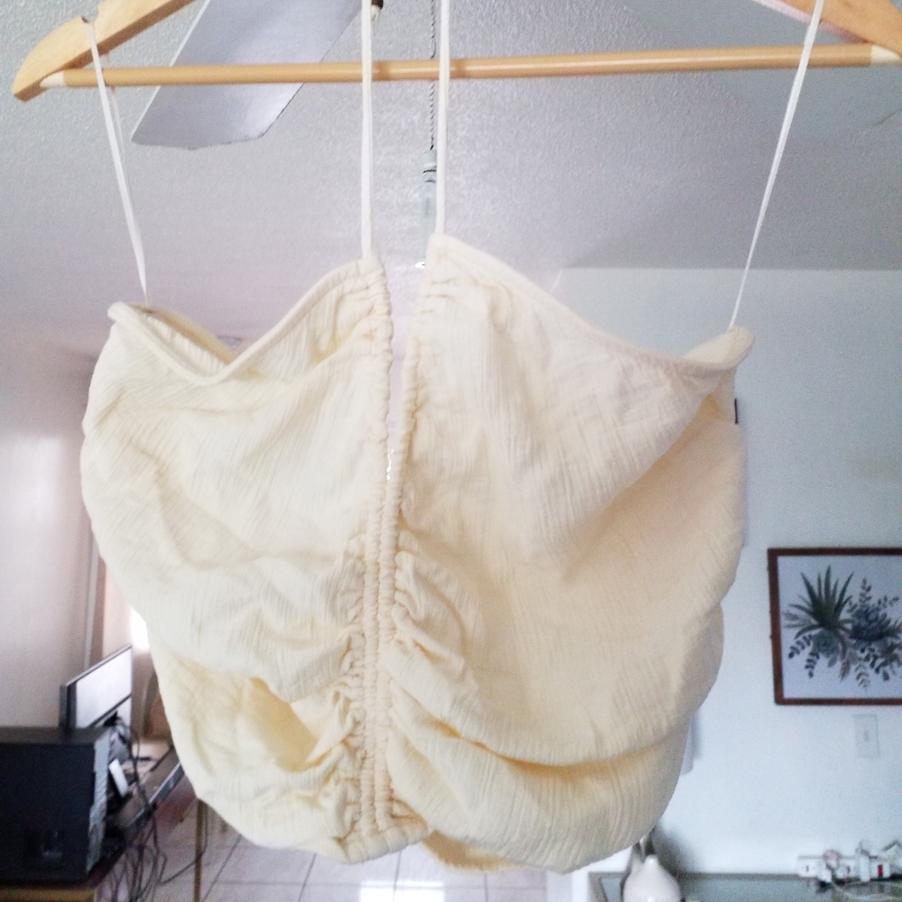 Zara Rouched Mini Skirt Set, Halter Top